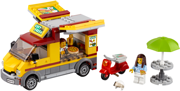 Pizza Van - Lego Hot Dog Van (700x700), Png Download