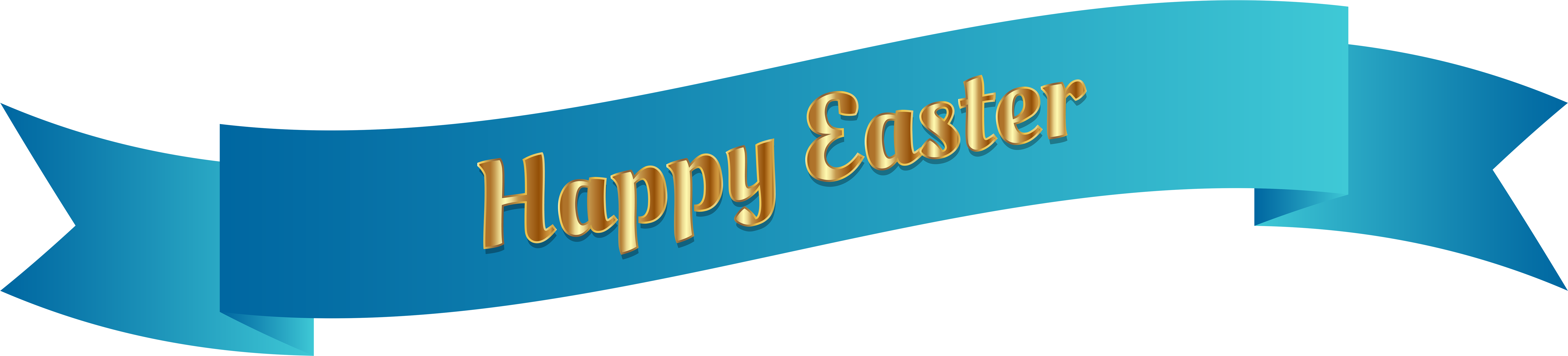 Blue - Happy Easter Banner Png (8000x1923), Png Download
