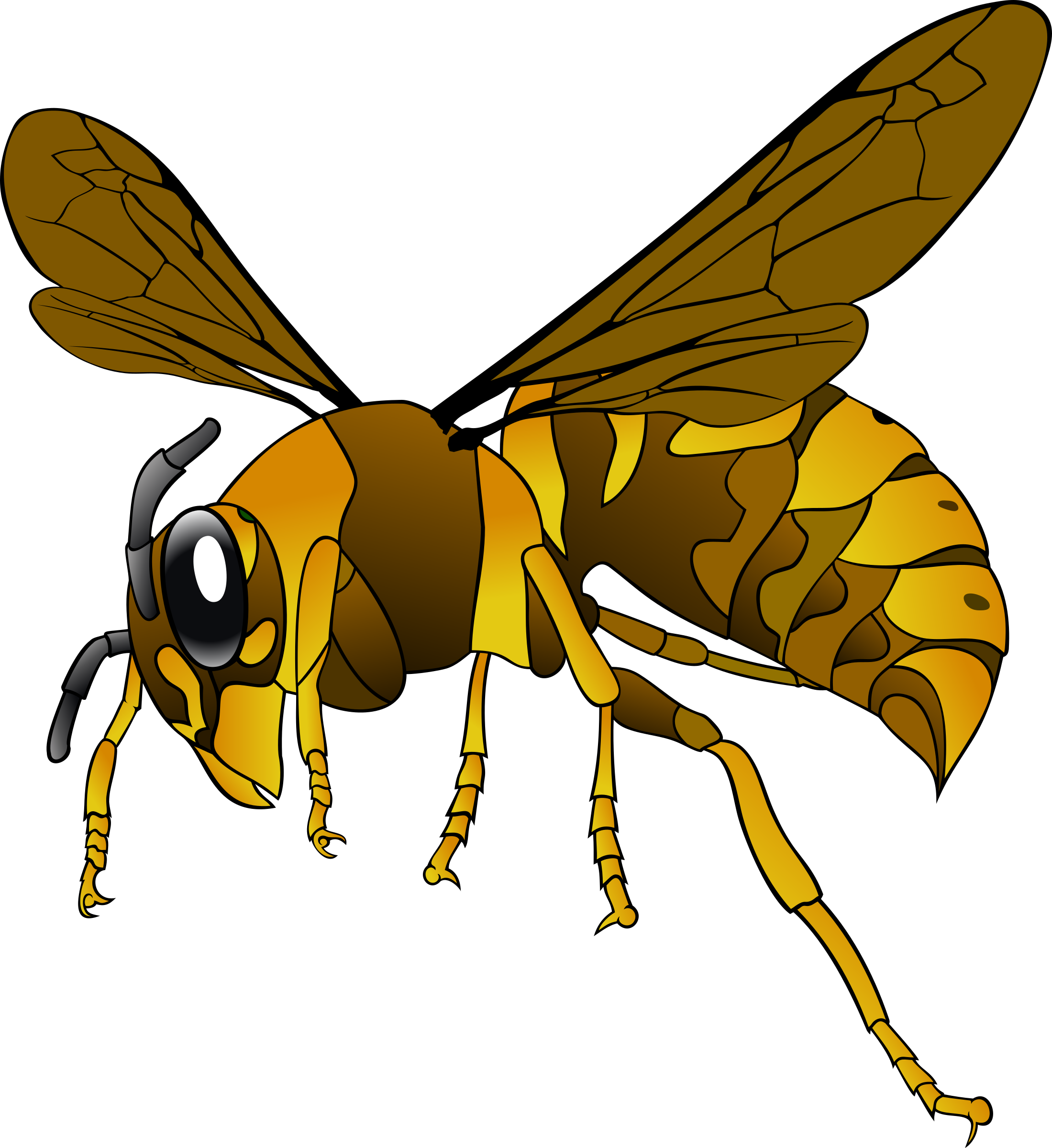 This Free Icons Png Design Of Brown-yellow Hornet (2199x2400), Png Download