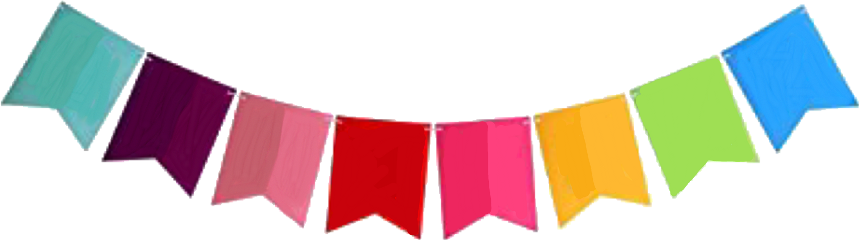 Freetoedit Banderin Bandera Party Fiesta - Happy Birthday Bunting (859x240), Png Download