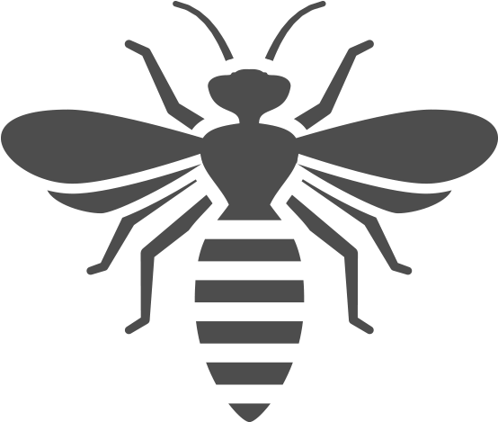 Find Wasp Exterminators In Nashville Tn - Black And White Bee Png (710x709), Png Download