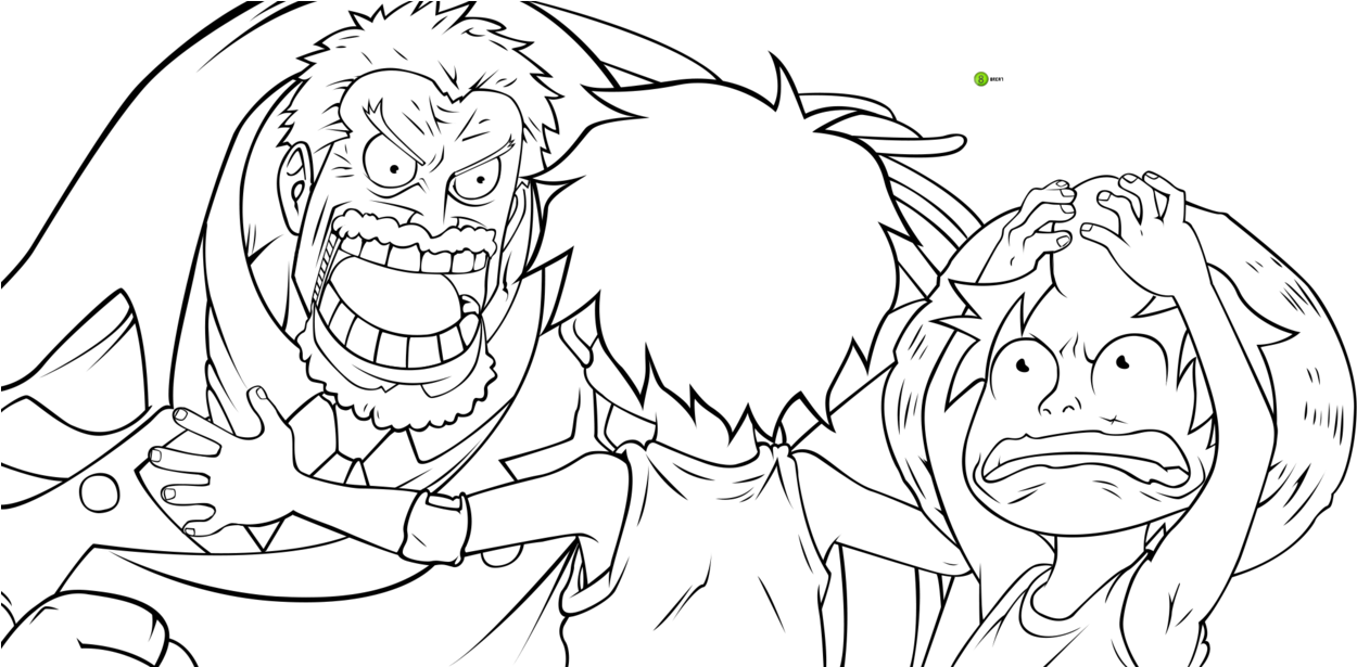 Luffy And Ace And Garb Funny Moments By - Drawing (1280x614), Png Download