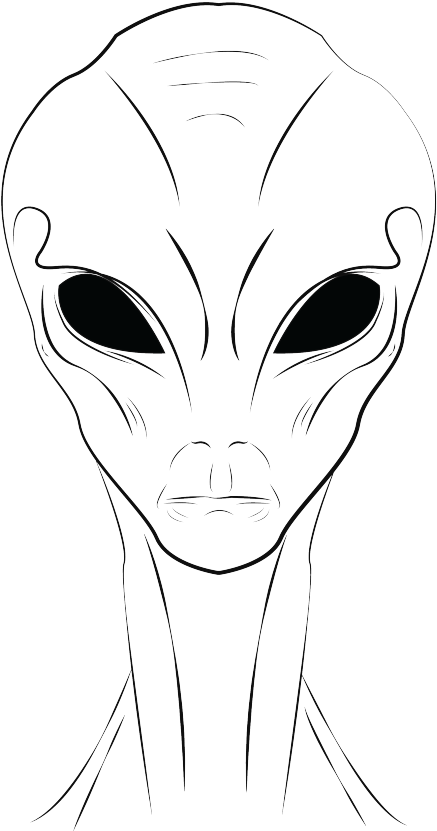 Alien Grey Lineart By Wilborn7 On Deviantart - Grey Alien (615x870), Png Download