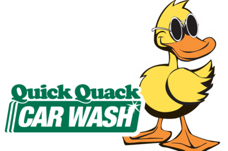 Quick Quack Car Wash Sticker Stop With Intern Kevin - Quick Quack Car Wash Logo (775x515), Png Download