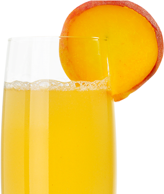 Peach Champagne Bellini Recipe - Mimosas Png (700x400), Png Download