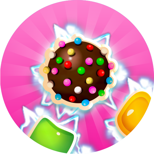Tasty Explosion-0 - Candy Crush Pink Candy (500x500), Png Download