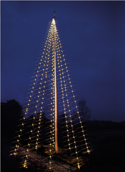 Flagpole Lights Flagpole-tree - Christmas Flag Pole Lights (600x600), Png Download