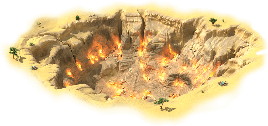 Fire Crater - Minecraft (932x438), Png Download