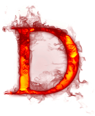 Burning Letter D Psd26664 1 Photo By Lostvegasvip - Burning Letter D Png (332x399), Png Download