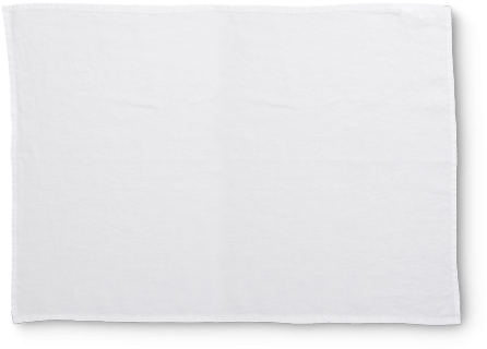 Optical White Pre-washed Linen Table Mat - Set De Table En Lin (473x630), Png Download