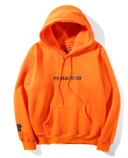 Anti Social Social Club Undefeated Paranoid Hooded - Antisocial Social Club Paranoid Orange Hoodie (600x315), Png Download