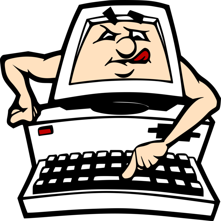 Computer Programmer Cartoon Internet Safety Humour - New Office-party Invitation-funny Customizable Card (750x750), Png Download