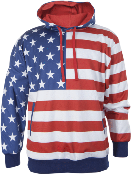 Usa Flag Hoodie (600x600), Png Download