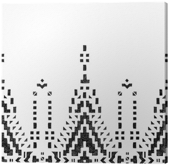 Hand Drawn Tribal Seamless Border Canvas Print • Pixers® - Door (400x400), Png Download