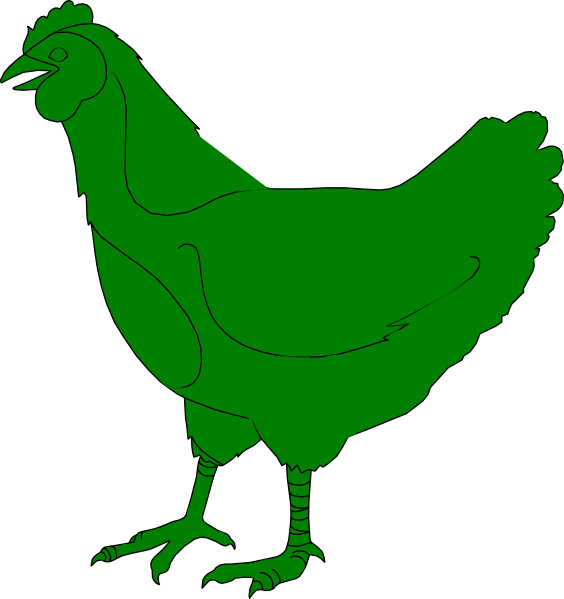 How To Set Use Green Chicken Clipart (564x599), Png Download