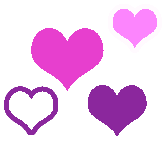 Http - //dl - Glitter Graphics - Go To Www - Glitter - Pink Purple Hearts Png (559x486), Png Download