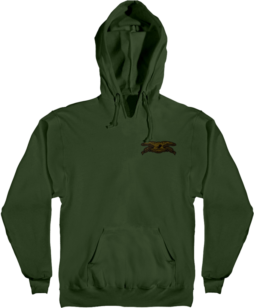 Anti Hero Stock Eagle Patch Hoodie Army Green - Anti Hero Hoodie Orange (1024x1024), Png Download