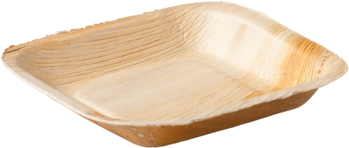 Biodore® Plate, Square , Palm Frond, 17x17cm, - Square Palm Leaf 24cm Biodegradable Plate (pack (640x640), Png Download