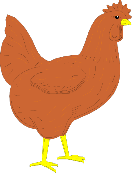 Cheap Chicken Clipart - Brown Hen Clipart (456x598), Png Download
