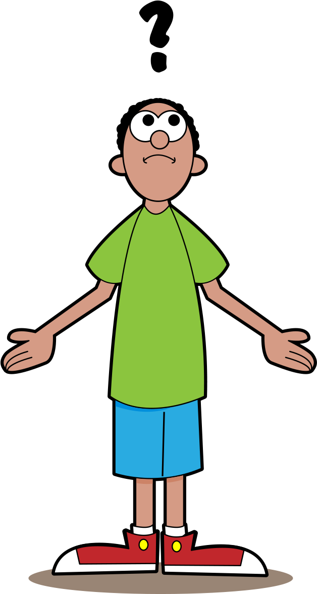 Graphic Transparent Cartoon Of A Person In Dry Area - People Wondering Cartoon (673x1175), Png Download