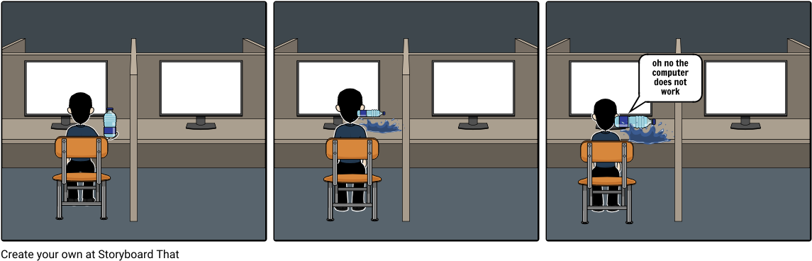 No Water Near Computers (1164x385), Png Download