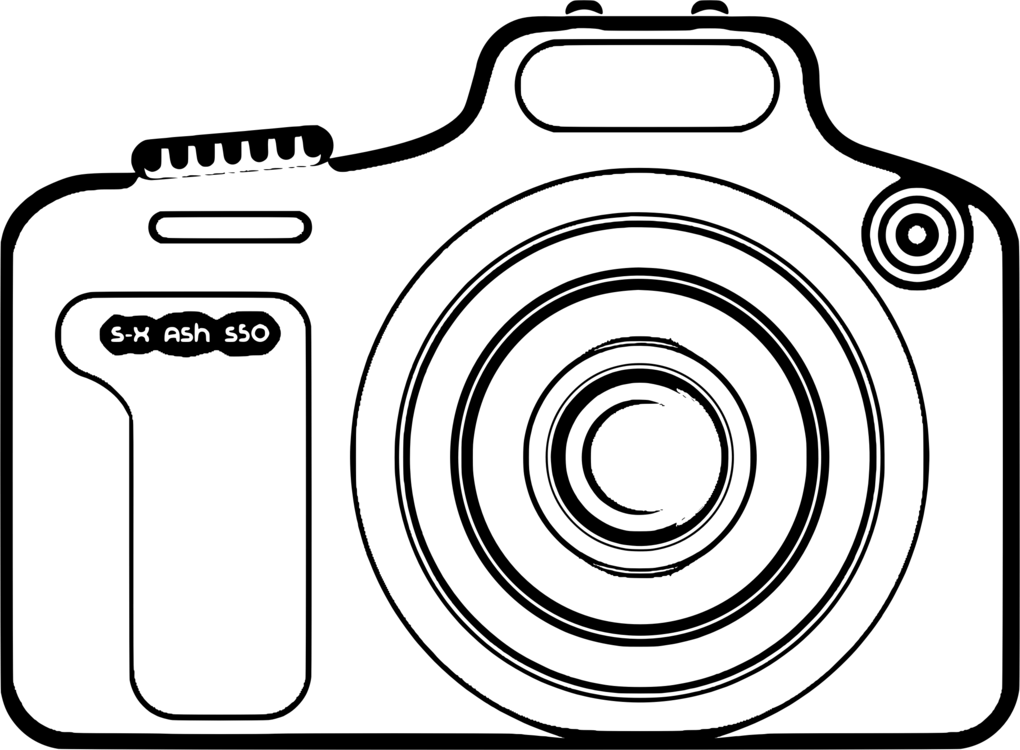 Photographic Film Camera Drawing Line Art - Camera Line Art Png (1020x750), Png Download