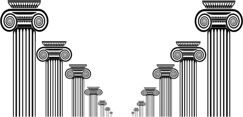 Png Free Stock Roman Columns Corridor Graphics Images - Roman Columns Png (500x241), Png Download