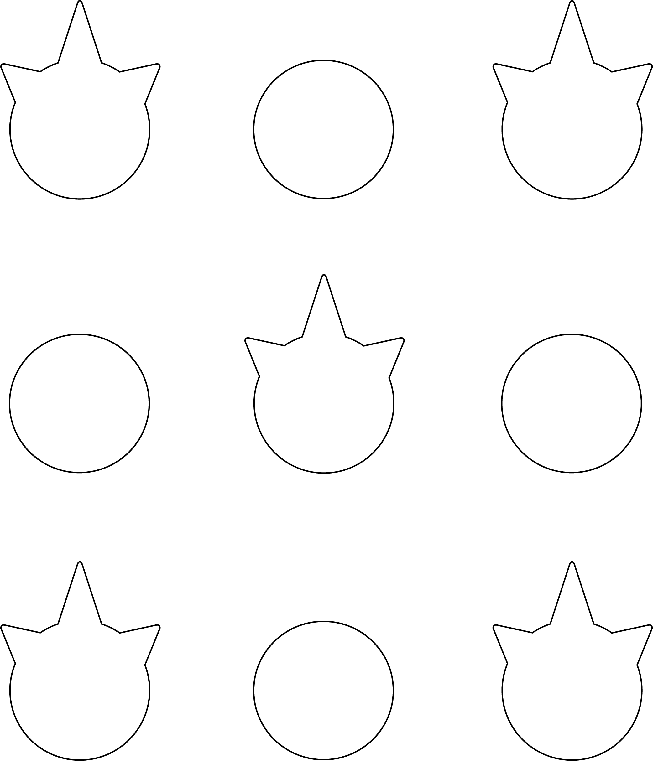 Unicorn Template - Unicorn Macaron Template (2084x2430), Png Download