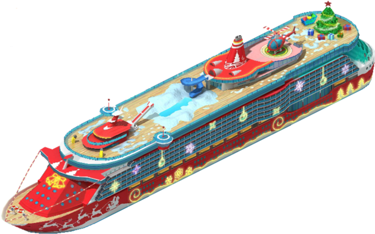 Christmas Cruise Ship L3 - Wiki (760x484), Png Download