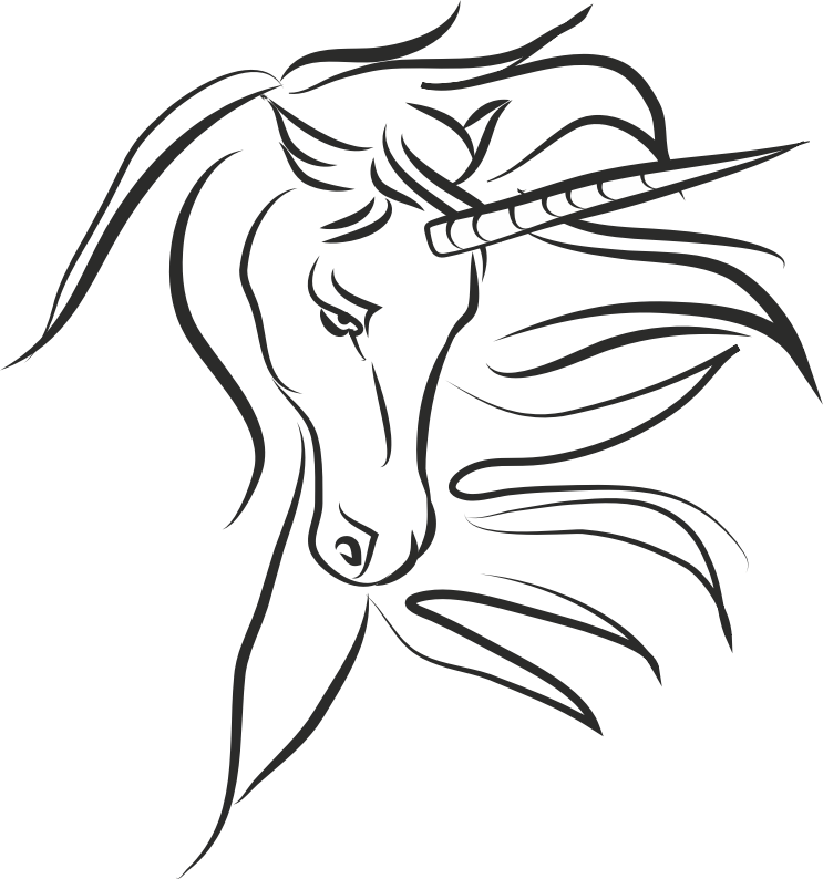 Medium Image - Unicornio Para Colorear (743x794), Png Download