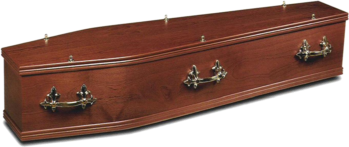 Veneered Mahog - Coffin Png (1502x609), Png Download