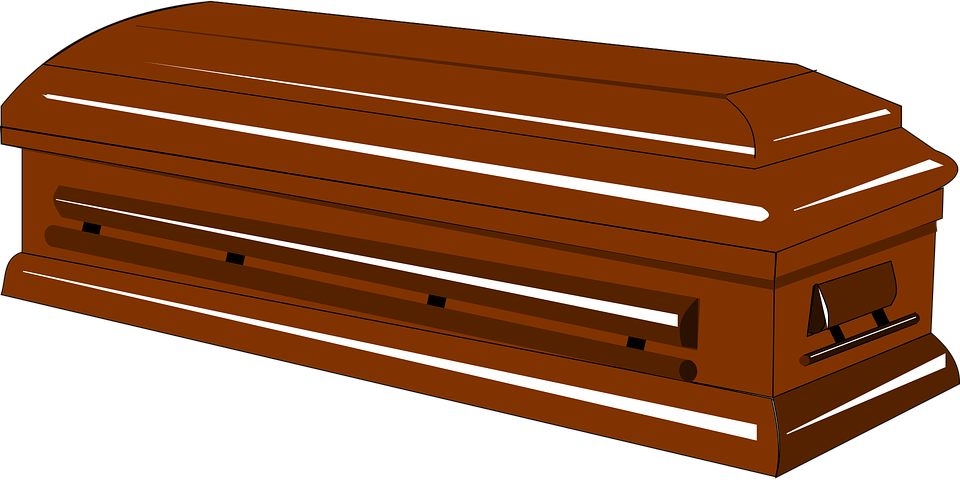 Burial Casket Coffin - Clip Art Coffin (960x480), Png Download