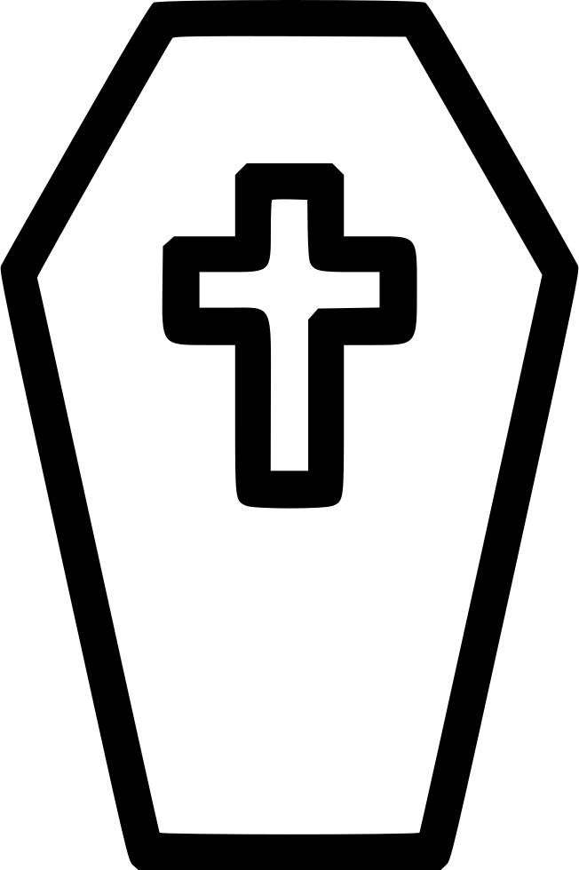 Coffin Casket Cross Comments - Pixel Art Tombstone (652x980), Png Download