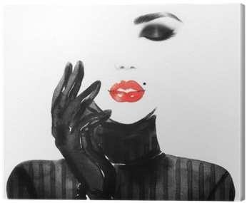 Abstract Fashion Watercolor Illustration Canvas Print - Watercolor Painting (400x400), Png Download