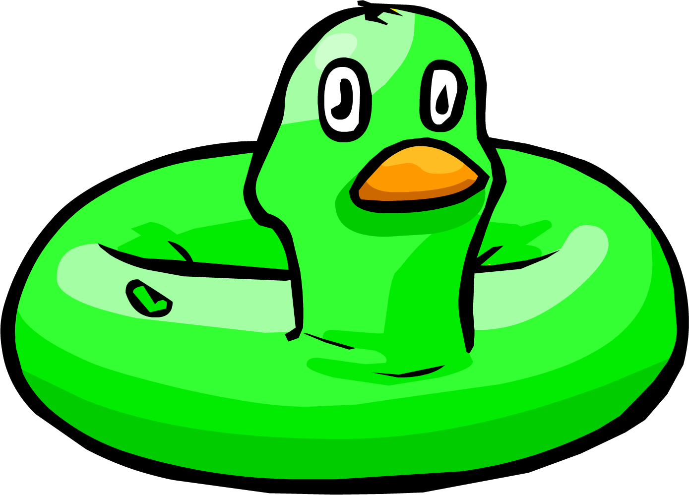 Greenduck - Club Penguin Duck (1389x998), Png Download