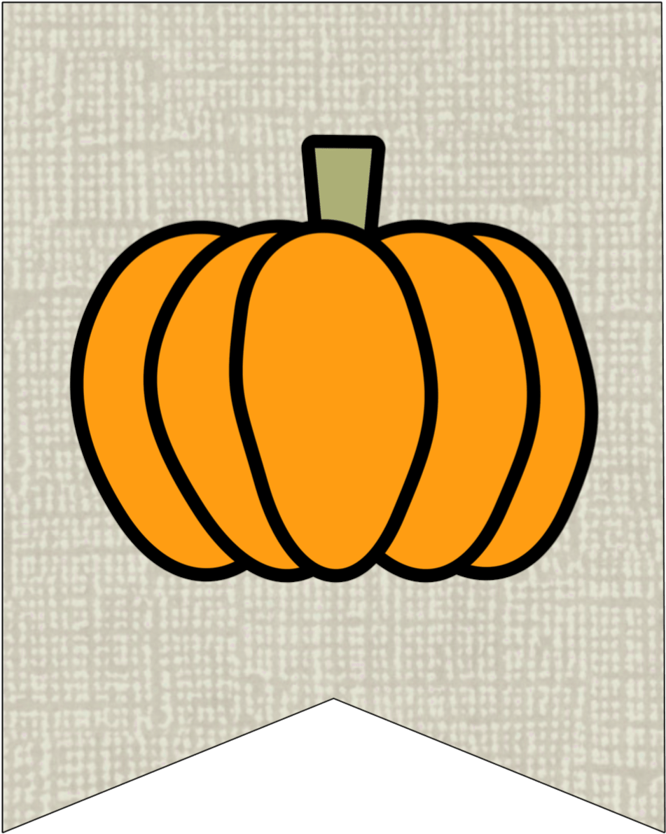 Free Printable Pumpkin Banner Decor - Fall Banner Printable (1000x1250), Png Download