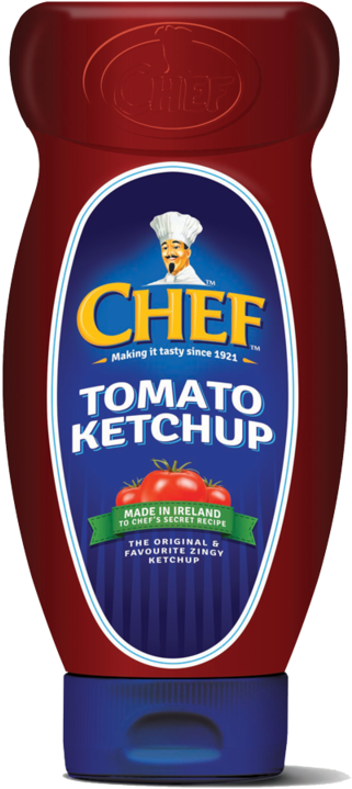 514 Chef Ketchup - Chef Sauce Brown Squeezy Top Down 385 G (800x800), Png Download