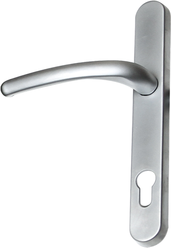 Brushed Chrome Traditional Door Handle From Shaws - Door (360x500), Png Download