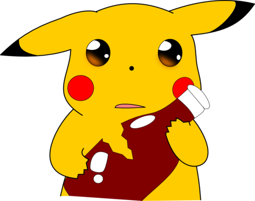 Cade On Twitter - Sad Pikachu Broken Ketchup (500x394), Png Download
