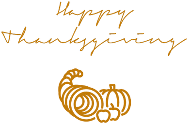 Happy Thanksgiving Signature Cornucopia - Thanksgiving (400x400), Png Download