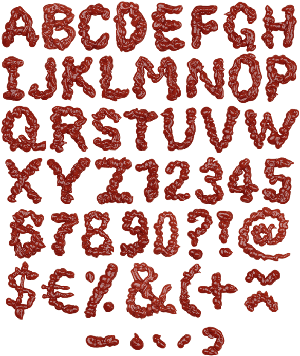 More Ketchup Font - Font Ketchup Png (595x707), Png Download