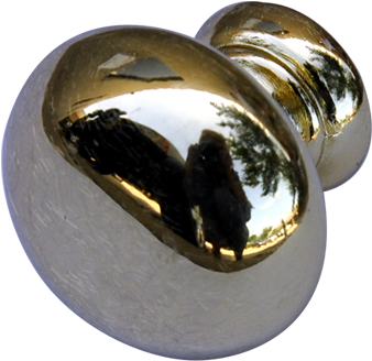 Polished Brass Round Knob - Brass (697x656), Png Download