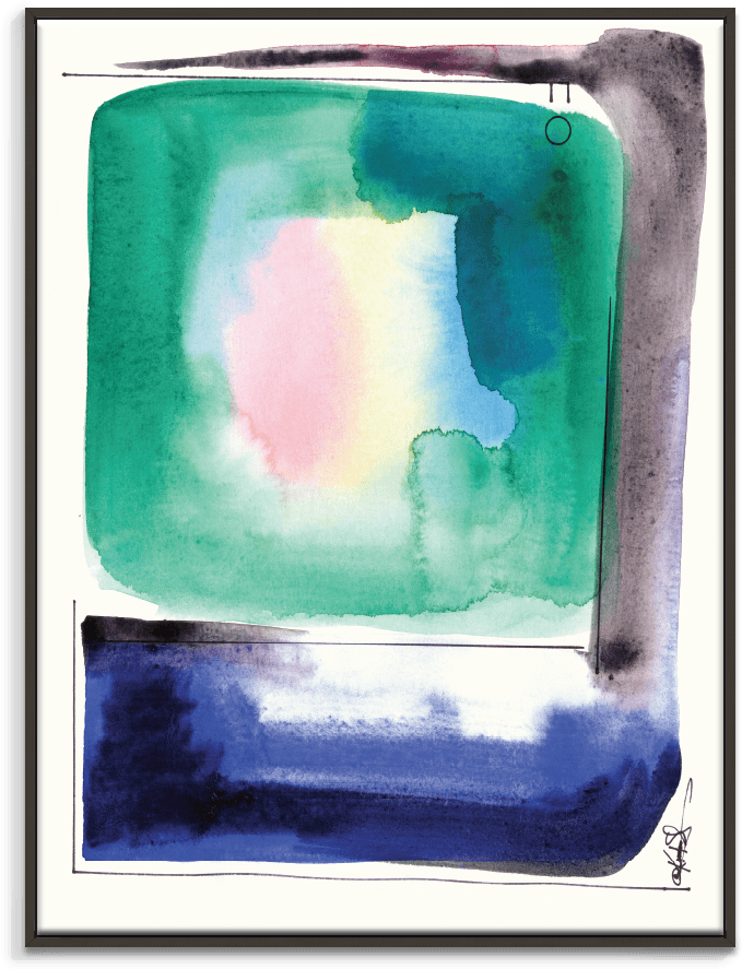 Kathy Morton Stanion Watercolor Abstraction - Artist Lane Watercolor Abstraction 128 By Kathy Morton (900x900), Png Download