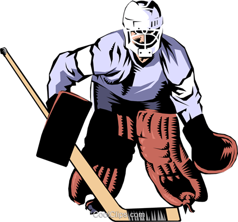 Hockey Goalie Royalty Free Vector Clip Art Illustration - Hockey Goalie Clipart (480x447), Png Download