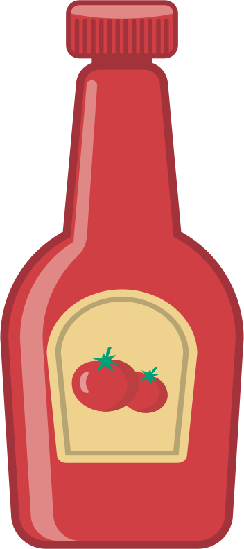 Medium Image - Ketchup Clipart (352x792), Png Download