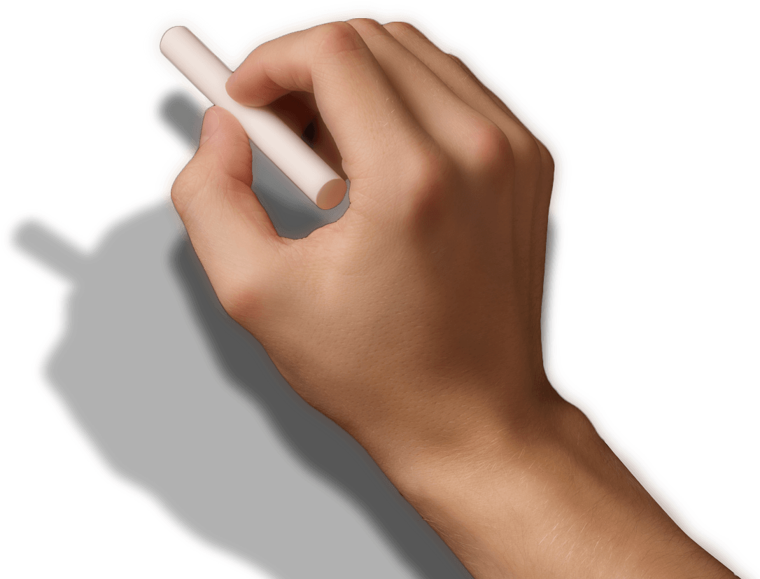 Chalk Png Free Download - Hand With Chalk Png (1177x900), Png Download