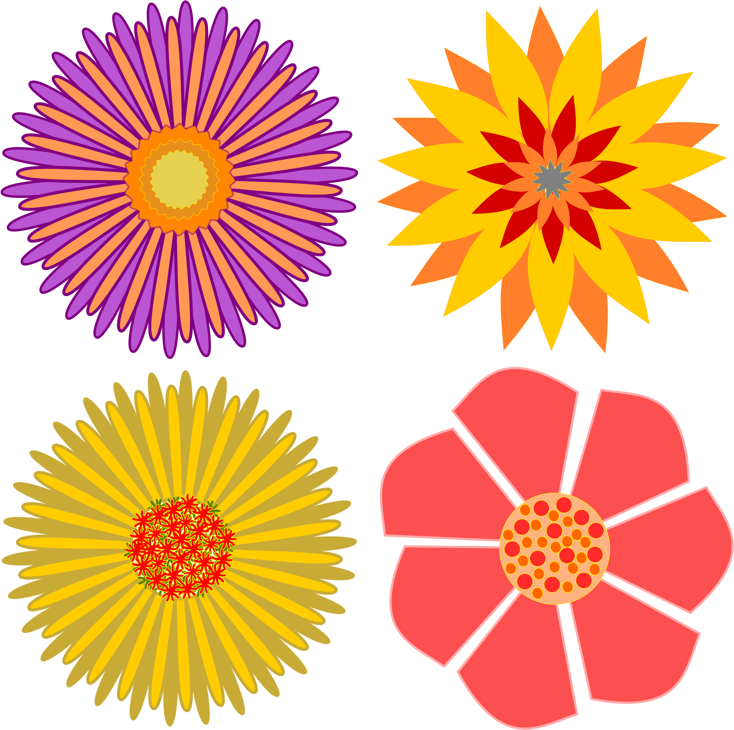 Flower Clipart Chalkboard (2400x2400), Png Download