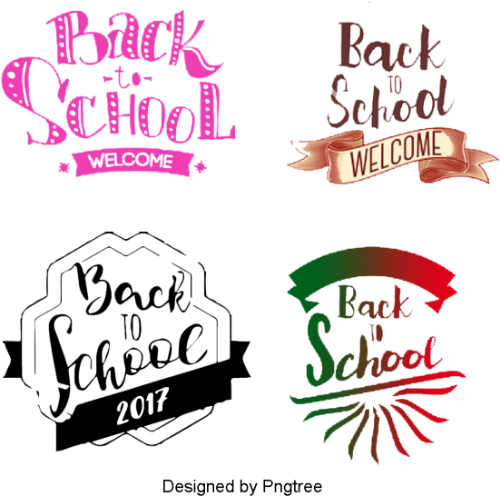Beautiful Cartoon Cute Hand-painted Backschool Wordart - Cartoon (640x640), Png Download