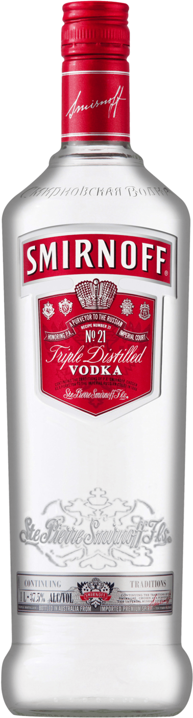 Smirnoff - Vodka - Smirnoff Red Vodka 1 Litre (500x500), Png Download