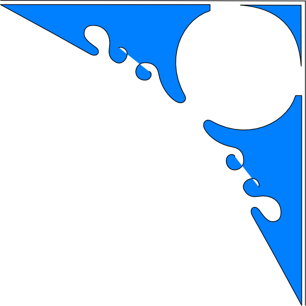 Border Clip Art At Clker Com Vector - Blue Corner Border (600x600), Png Download